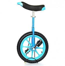  Monociclo Niños / Niñas / Niños Monociclo con Ruedas de 16 Pulgadas, 7 / 8 / 9 / 10 años Ciclismo de Equilibrio Deportivo al Aire Libre para niños, Neumático Antideslizante y Pedales (Color: Azul)