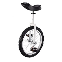 WENNEWU Monociclo No Cíclico Asiento Ajustable Bicicleta De Ejercicio Fit Adultos Niños Ejercicio Deportivo Al Aire Libre Ejercicio, Blanco, 18in
