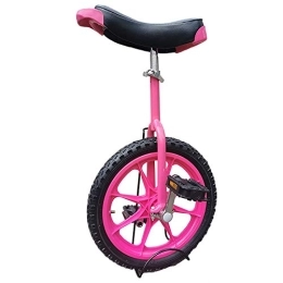 SSZY Bicicleta SSZY Monociclo Monociclo de 16 Pulgadas para Niños Niñas, Edad 3 / 4 / 5 / 6 Años Principiantes, Monociclos Pequeños Rosas con Llanta Antideslizante, Altura 110-150cm