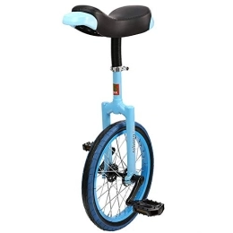 SSZY Bicicleta SSZY Monociclo Monociclo de Rueda para Niños de 16 Pulgadas, Niños Niñas de 5 / 6 / 7 / 8 Años Uni-Cycle con Borde de Aleación, Altura del Niño de 3, 9 a 4, 3 Pies, Neumático de Color de Moda (Color : Blue)