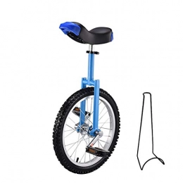 Unicycle - Monociclo infantil (altura regulable, 16 pulgadas, 18 pulgadas, 20 pulgadas, con soporte y herramientas de montaje, carga máxima de 150 kg), color azul