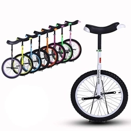 WYFX Bicicleta WYFX Rueda de 16 / 18 / 20 Pulgadas Monociclo Unisex Marco de Acero Resistente y llanta de aleación, para niños / Adultos, cumpleaños, 8 Colores Opcionales (Color: Blanco, Tamaño: