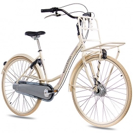 CHRISSON Bicicleta 71.12 cm pulgadas de Ciudad para mujer CHRISSON VIVERO vintage Lady de aluminio con 3 G Shimano Nexus crema