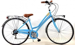 Adriatica Paseo Adriatica Bicicleta Mujer Trend ” Ruedas 28″ con Cambio Shimano 6 Velocidad + Accesorios Incluido / en Azul