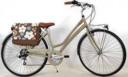 Adriatica Paseo Adriatica Bicicleta Mujer Trend Ruedas 28 con Shifter Shimano 6 velocidad + Bolsa Como Cuero Doble Trasero - En Verde