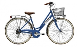 Adriatica Bicicleta Adriatica Panarea - Bicicleta de mujer de 28 pulgadas, Shimano 6 V, azul avio