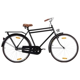Amdohai Holland - Bicicleta holandesa de 28 pulgadas, cuadro de 57 cm, para hombre (ruedas anchas y freno trasero de contrapedal)