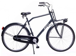 amiGO Paseo Amigo Forest - Bicicleta de Ciudad de 28 Pulgadas para Hombres - con V-Brake, Freno de Retroceso, portaequipajes Delantero, iluminación y estándar - Antracita