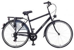 amiGO Bicicleta Amigo Moves - Bicicleta de Cuidad de 28 Pulgadas para Hombres - Adecuada para Alguien a Partir de 170-175 cm - Engrenaje Shimano Nexus con 6 velocidades - con V-Brakes, iluminación y estándar - Negro