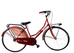CSM Bicicleta Bicicleta 26″ Mujer / Hombre Albatros “Holanda” Senza Cambio de Acero / en Rojo