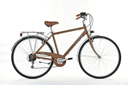 CASCELLA Bicicleta Bicicleta 28 Caseta de poliñano para hombre de 6 V de aluminio marrón Made in Italy