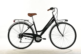 CASCELLA Paseo Bicicleta 28 Caseta POLIGNANO mujer 6 V aluminio negro