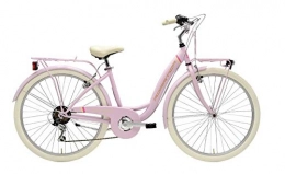 Adriatica Paseo Bicicleta Adriática de mujer Panda 26 pulgadas Shimano 6 V rosa mate