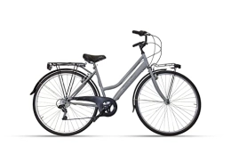 CICLI CASCELLA Paseo Bicicleta Bicicleta 28 City Bike Cascella de transporte Shimano 6 V (gris)