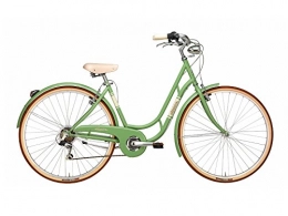 Cicli Adriatica Bicicleta Bicicleta Cicli Adriatica Danish de mujer, estructura de acero, rueda de 28, cambio 6velocidades Shimano, talla 48, 3colores disponibles, mujer, Verde