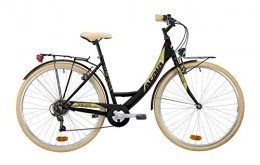 Atala Bicicleta Bicicleta de ciudad Unisex Atala Toscana, 6velocidades, color negro mate crema, tamao 28