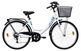 VTC Bicicleta Bicicleta de montaña para Mujer, 26 Pulgadas, 6 velocidades, Frenos V-Brake equipement City