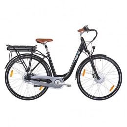 Fitifito Bicicleta Bicicleta eléctrica Fitifito CB28 pulgadas, pedelec, motor de 48 V, 250 W, 13 Ah, 624 Wh, batería Samsung, USB, 8 marchas, cambio de buje Shimano, color negro