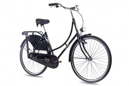 Unbekannt Paseo Bicicleta estilo vintage (71 cm) KCP Deritus para la ciudad, con 1 marcha y freno de pedal trasero (en negro)