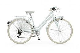 MBM Bicicleta Bicicleta MBM Apostrophe para mujeres, cuadro de acero, 28", 6 velocidades, talla 46 (Azul Agua Mate)