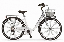 MBM Paseo Bicicleta MBM People de mujer, estructura de aluminio, rueda de 28, Shimano de 7velocidades, talla 46, mujer, Bianco