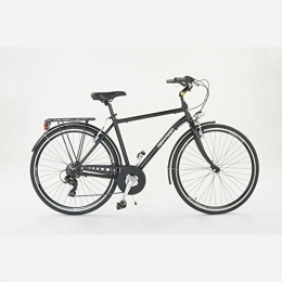 Velomarche Bicicleta Bicicleta Nirvana velomarche de hombre con marco de aluminio, 6V, negro mate, 54cm