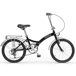 MBM Bicicleta Bicicleta Plegable Easy MBM 20 Pulgadas Shimano RS35 Revo 6 Velocidades Negro
