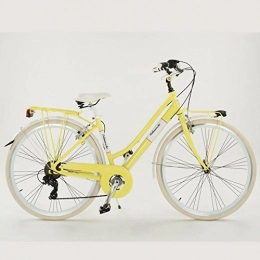 Velomarche Paseo Bicicleta Summer velomarche de mujer con marco de aluminio, amarillo, 46 cm