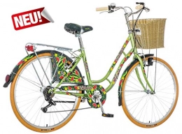 breluxx Paseo breluxx Venera Fashion 2019 - Bicicleta de Paseo para Mujer (26", con Cesta y luz, 6 Marchas)