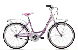 CINZIA Bicicleta Cicli Cinzia - Bicicleta Liberty de nia, cuadro de acero, dos tallas disponibles, Rosa Perla / Bianco