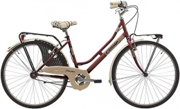 CINZIA Bicicleta Cinzia - Bicicleta de 26 pulgadas para ciudad, sin cambio, V-Brake aluminio, Amaranto