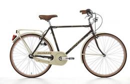 CINZIA Paseo CINZIA - Bicicleta de Hombre de 26 Pulgadas, Bombas de una Sola Velocidad, con Soporte de Tabaco, Color Crema