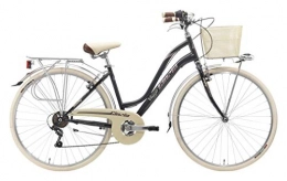 CINZIA Paseo CINZIA - Bicicleta de mujer de viaje 28 Shimano 6 V negro perla
