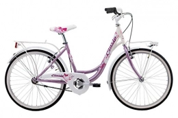 CINZIA Bicicleta CINZIA Bicicleta para niña Liberty de 20 pulgadas sin cambio fucsia blanco