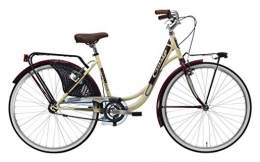 CINZIA Paseo CINZIA City Bike Liberty - Bicicleta de 26 pulgadas, para mujer, monovelocidad, color crema amaranto