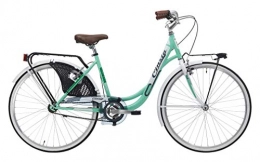 CINZIA Bicicleta CINZIA City Bike Liberty - Bicicleta de 26 pulgadas para mujer, monovelocidad, verde menta y blanco
