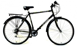 Classic Bicicleta Classic - Bicicleta de Barra Alta (neumticos 700C y llanta de 22"), Color Negro