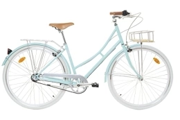 FabricBike Paseo Fabric City Bicicleta de Paseo- Bicicleta de Mujer 28" con Cesta, Cambio Interno Shimano 3V, 5 Colores, 14kg (Black Hackney Deluxe)