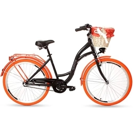 Goetze Bicicleta Goetze Bicicleta de ciudad retro vintage holandesa para mujer, ruedas de aluminio de 28 pulgadas, 3 velocidades, Shimano Nexus, freno de contrapedal, subida profunda, cesta con acolchado gratis.