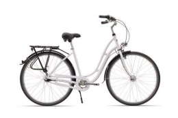 HAWK Bikes Bicicleta Hawk City Classic Joy, 7-G, S / M Bicicleta, Unisex Adulto, Piano White, 28 Pulgadas