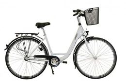 Hawk Paseo Hawk City Wave Premium Plus - Cesto para Bicicleta (Incluye Cesta), Color Blanco, tamao 26 Pulgadas