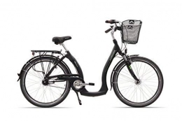 Hawk Bicicleta HAWK Schwarz, Korb City Comfort Plus 3-G-Cesta para Bicicleta, Color Negro, 28" / 28 Zoll