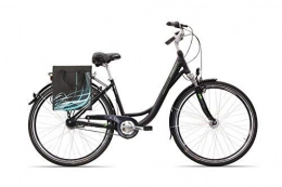 Hawk Bicicleta HAWK Schwarz, Tasche City Wave Plus 7-G-Funda para portátil, Color Negro, 26" / 26 Zoll
