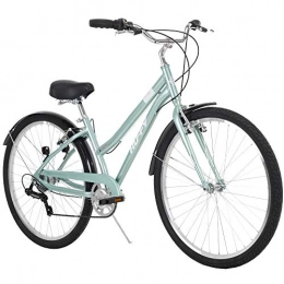 Huffy Hyde Park - Bicicleta cómoda para mujer, 7 velocidades, ruedas de 27.5 pulgadas, menta brillante