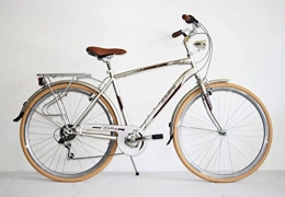 IBK Bicicleta IBK - Bicicleta de paseo para hombre, 28" (71 cm), estructura de acero. Cambio Shimano de 7 velocidades, Hombre, champn