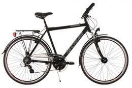 KS Cycling Bicicleta KS Cycling Norfolk - Bicicleta de trekking para hombre, color negro, ruedas 28'', cuadro 53 cm
