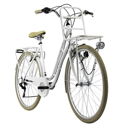 KS Cycling Paseo KS Cycling Swan Bicicleta de Ciudad, portaequipajes Delantero, Color Blanco, Mujer, 28 Zoll, 51 cm