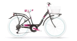 MB Paseo MB M Fleur 20 - Bicicleta de Mujer 6 V CTB, MBN, Color Negro Brillante A01, única