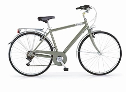 MBM Bicicleta MBM Bicicleta Central 2017 para Hombre, Cuadro de Aluminio, 28", 6 velocidades, Dos tamaños y Tres Colores (Verde Militar, H50)