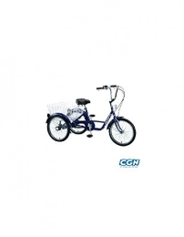 Motodak Bicicleta Motodak Velo Triciclo Adulto 20"Azul 5velocidades con Cesta Trasera de